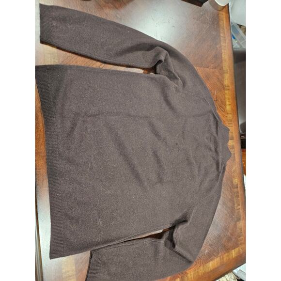 Charter Club Sweater Women's M Brown 2 Ply Cashmere Mock Neck Long Sleeve - Picture 6 of 6